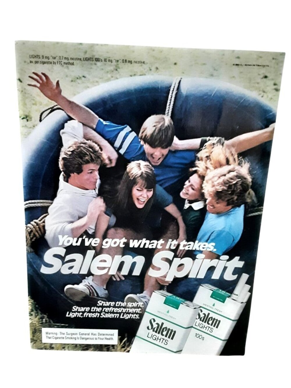 1982 Salem Lights Cigarettes Vintage Print Ad Salem Spirit Tobacco Ad